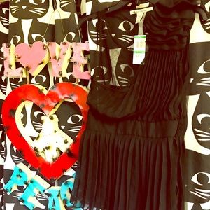 NWT American Rag one shoulder blouse black